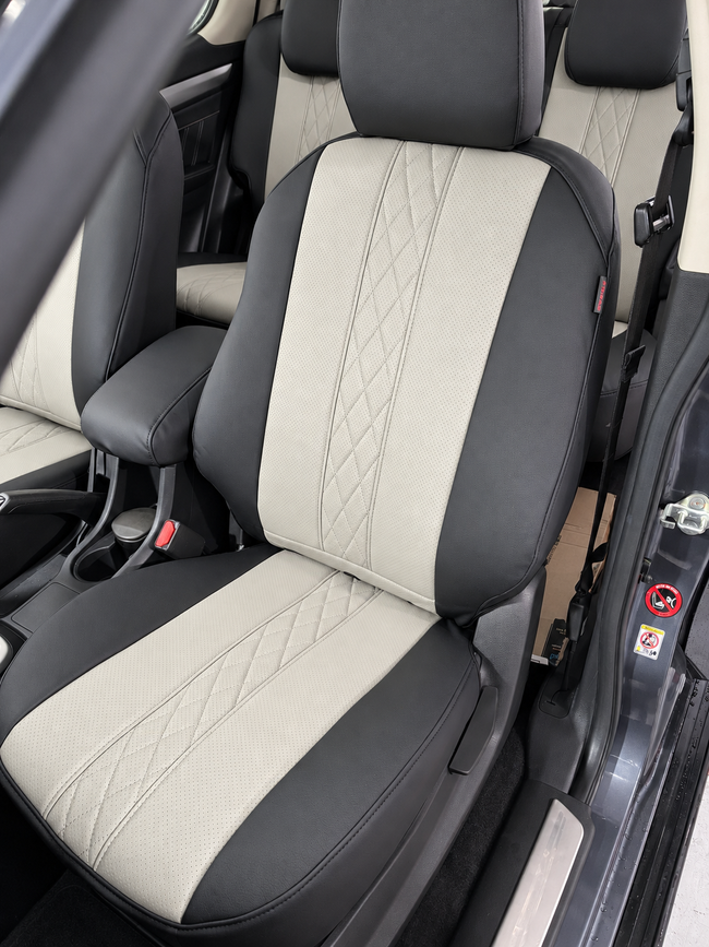 Custom seat cover installation