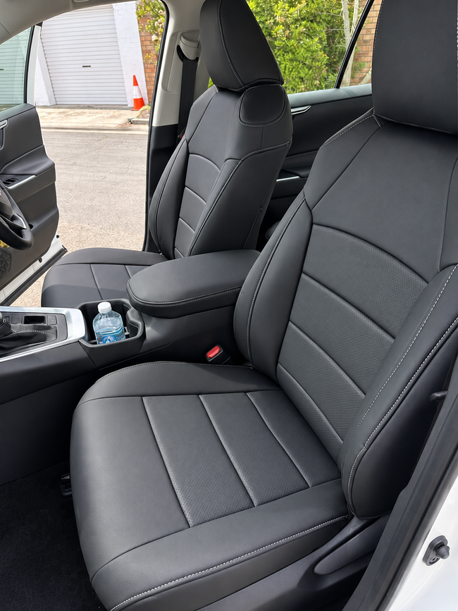 Custom seat cover installation