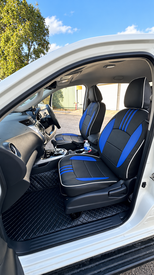 Custom seat cover installation