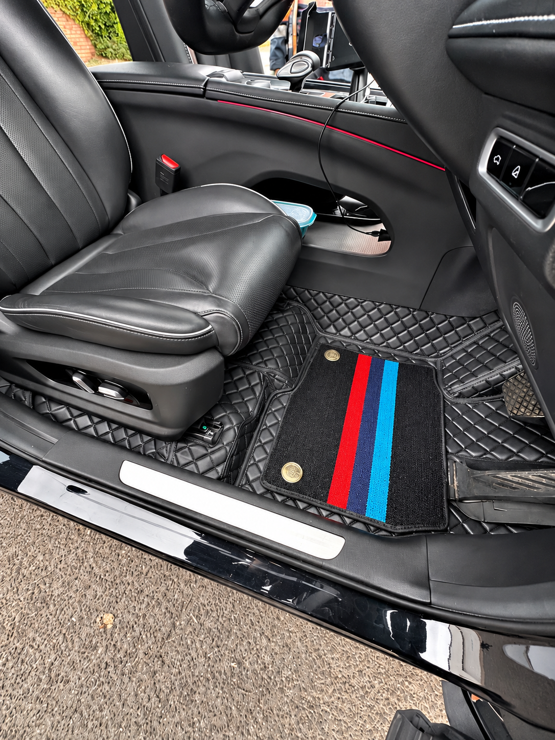 Custom floor mat installation