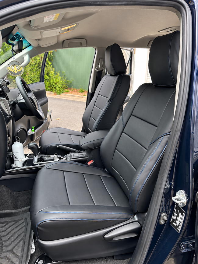 Custom seat cover installation