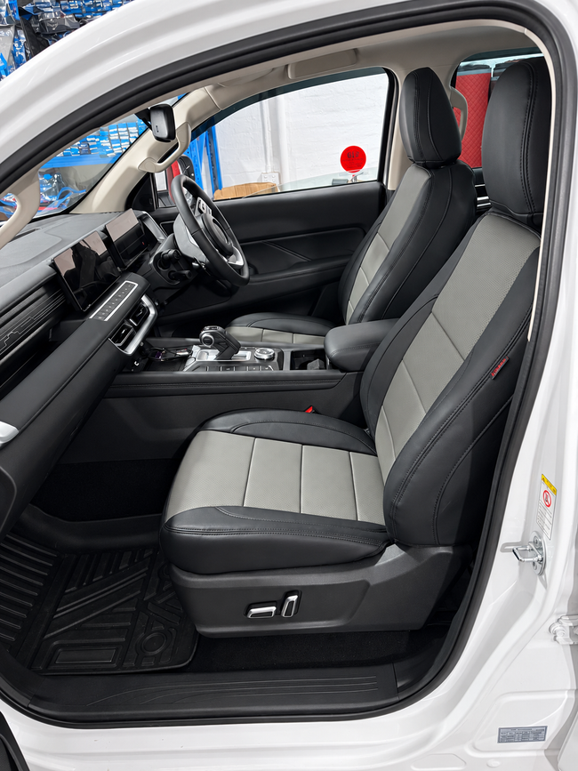 Custom seat cover installation