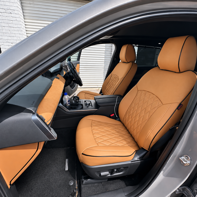 Custom seat cover installation