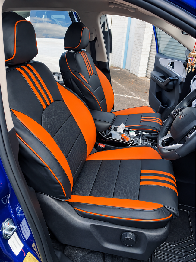 Custom seat cover installation