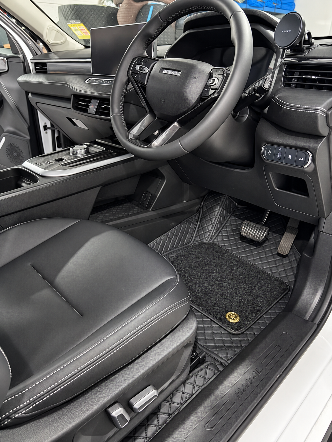 Custom floor mat installation
