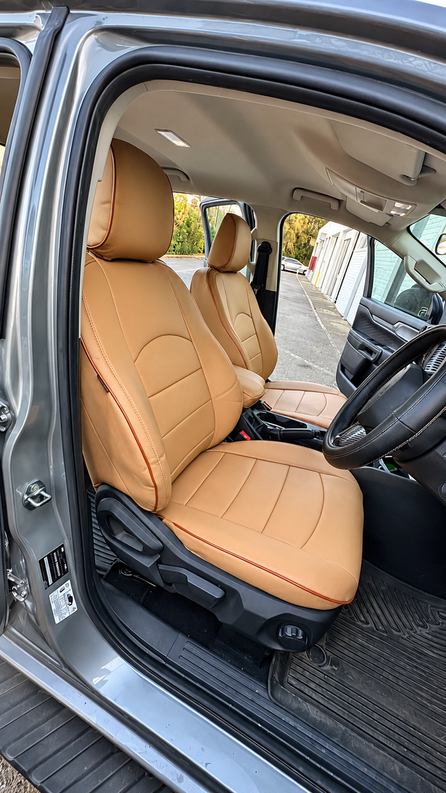 Custom seat cover installation