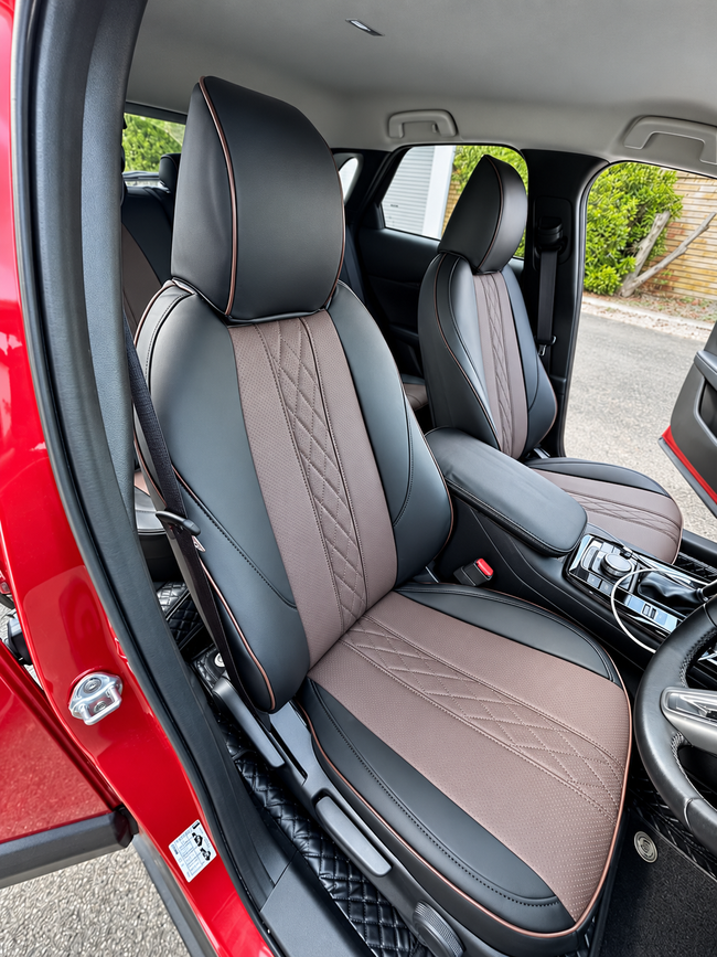 Custom seat cover installation