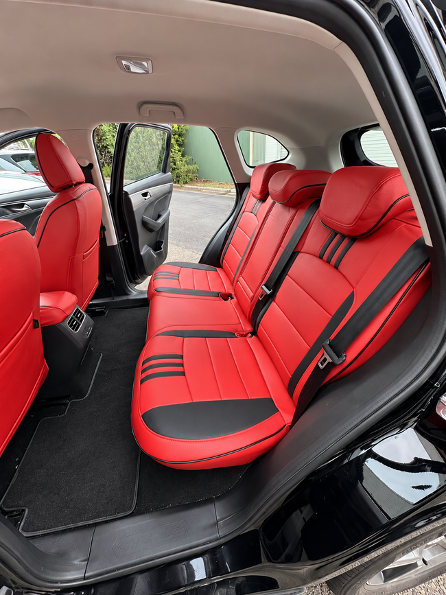 Custom seat cover installation