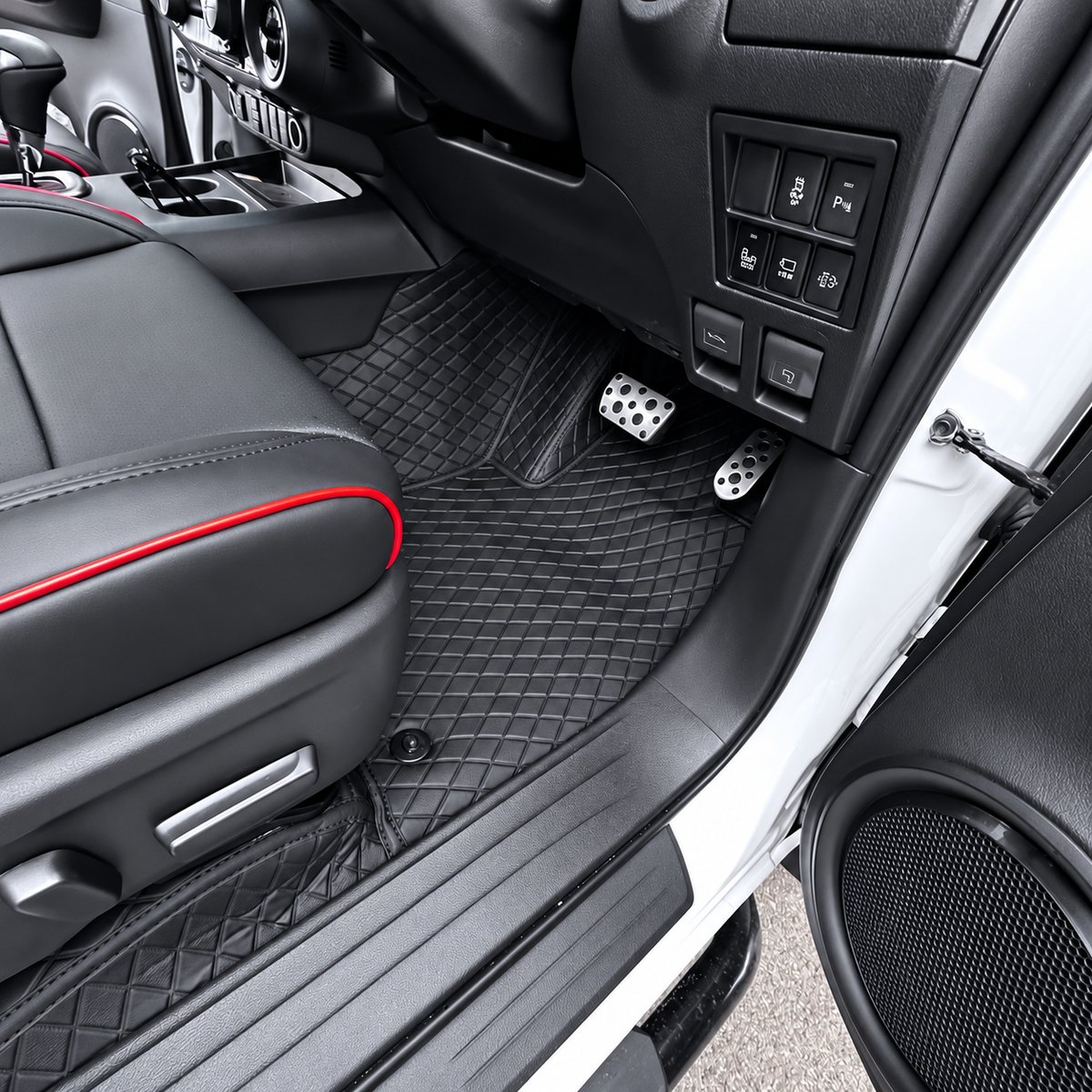 Custom floor mat installation