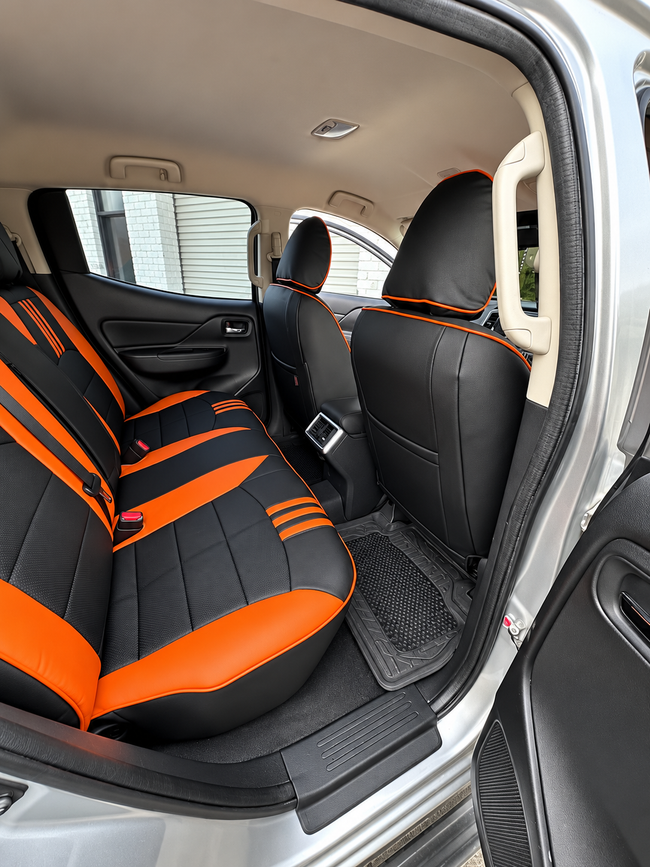 Custom seat cover installation