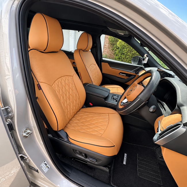 Custom seat cover installation