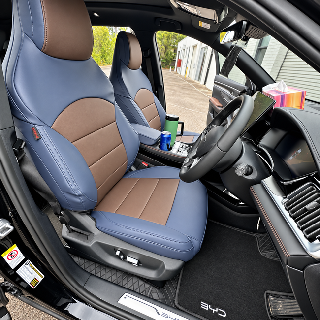 Custom seat cover installation