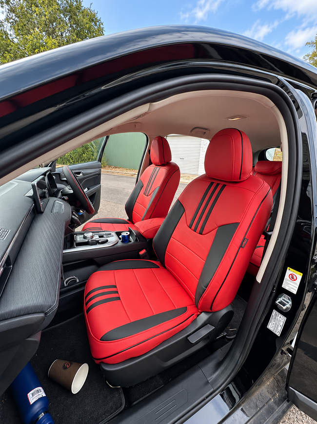 Custom seat cover installation
