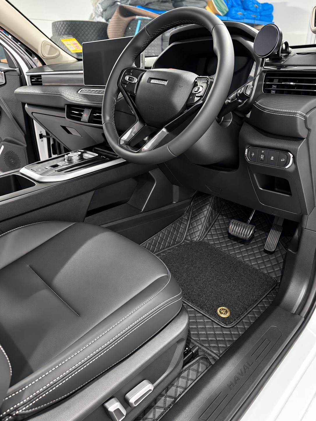 Custom floor mat installation