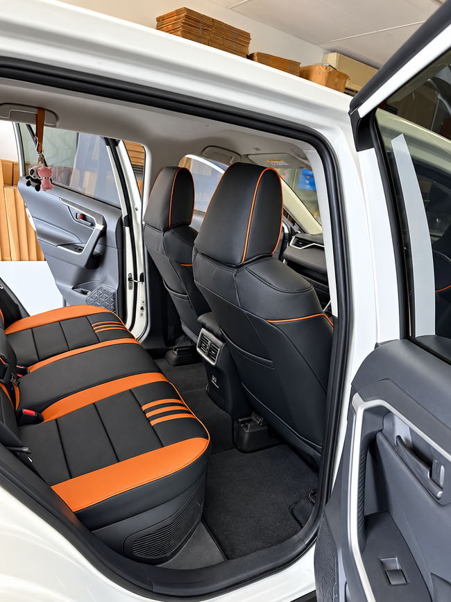 Custom seat cover installation