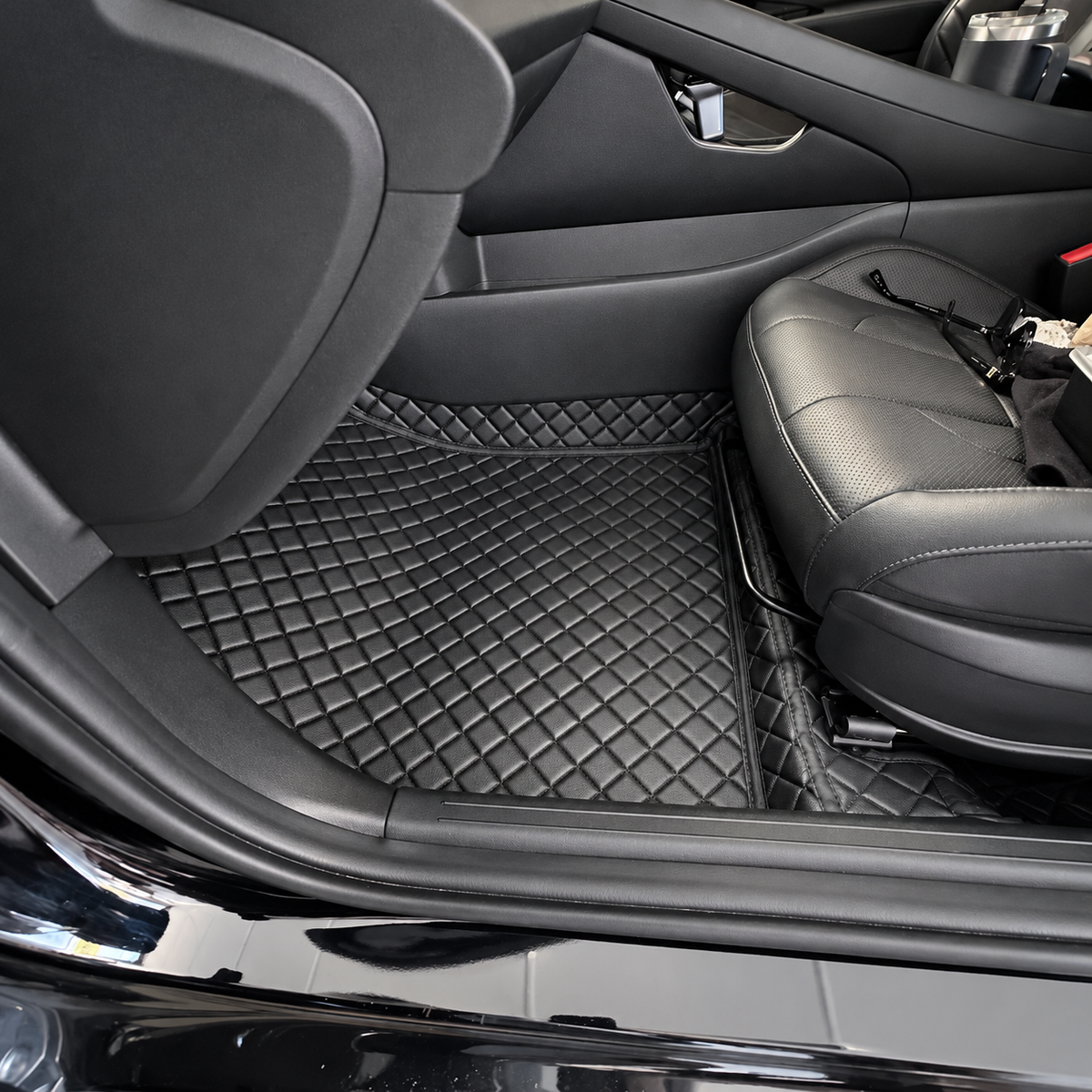 Custom floor mat installation