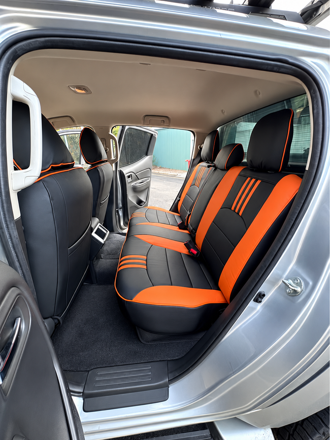 Custom seat cover installation