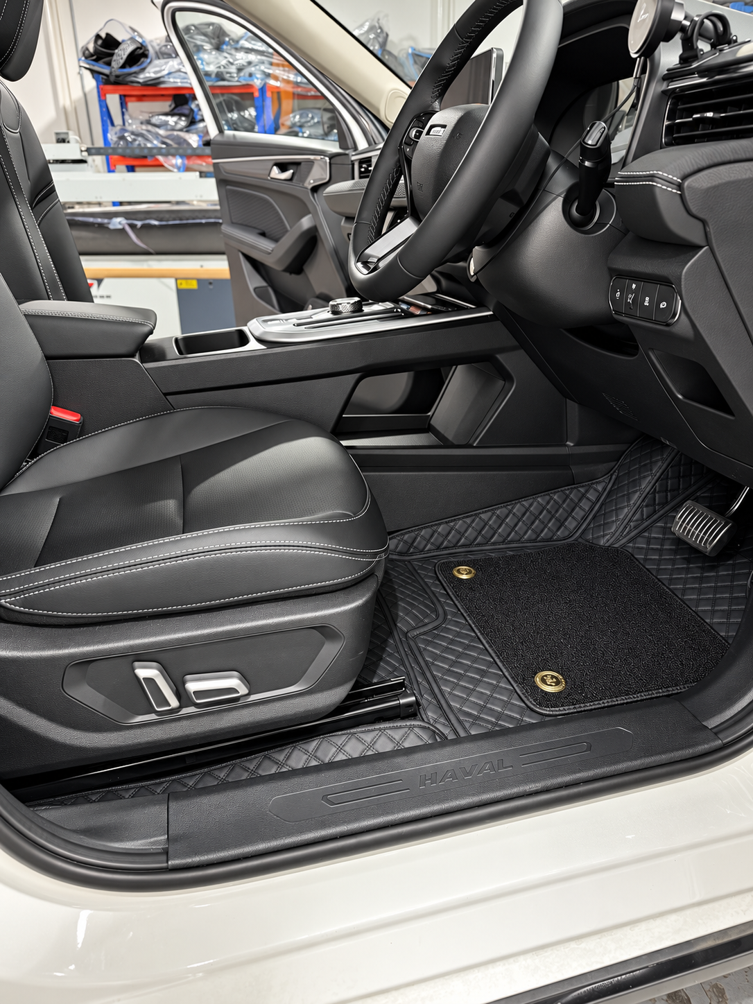 Custom floor mat installation