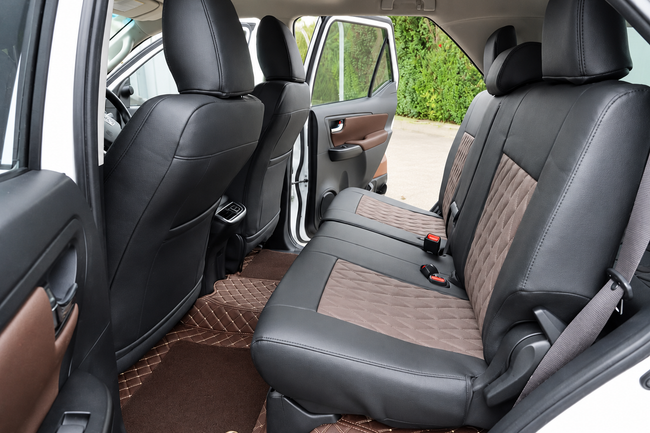Custom seat cover installation