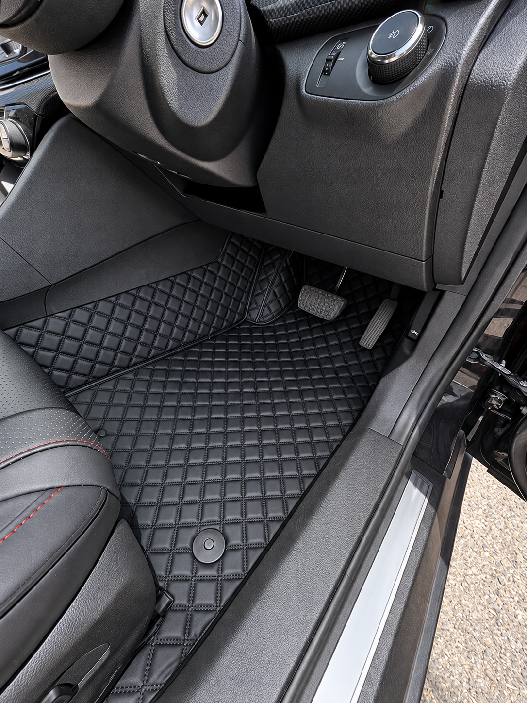 Custom floor mat installation