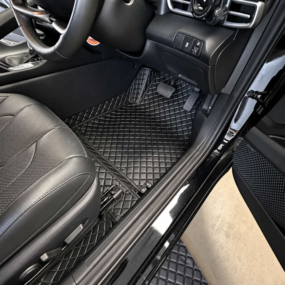 Custom floor mat installation