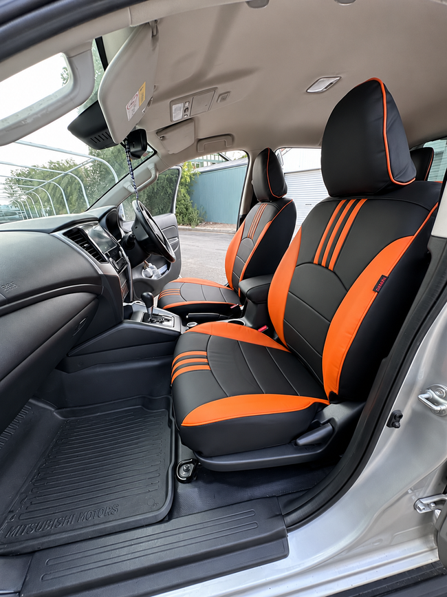 Custom seat cover installation