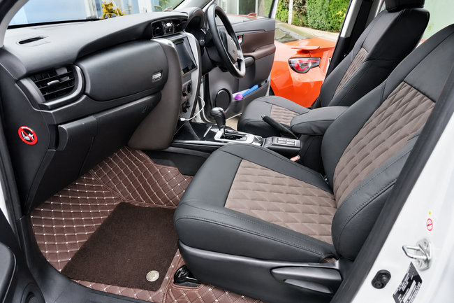 Custom seat cover installation