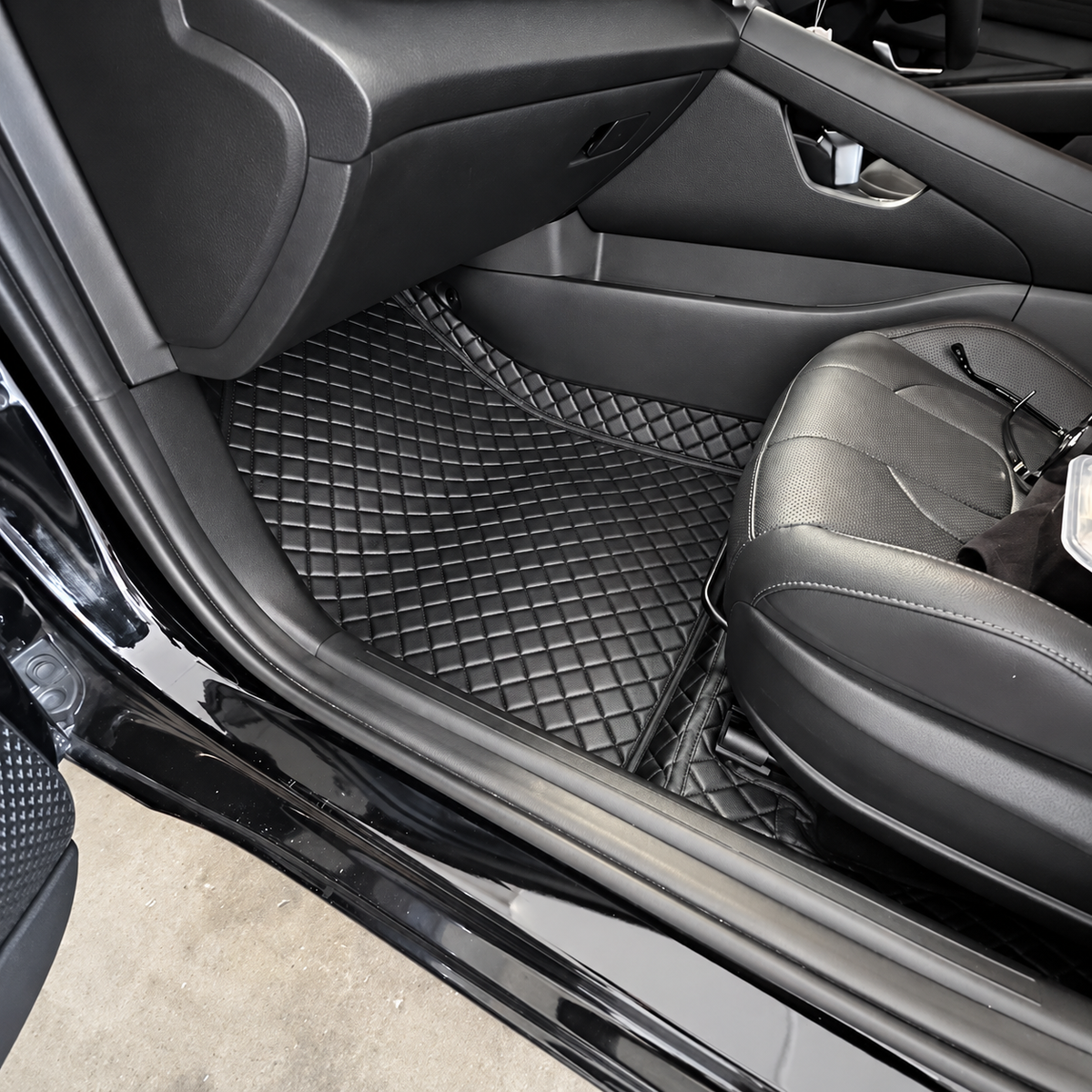 Custom floor mat installation