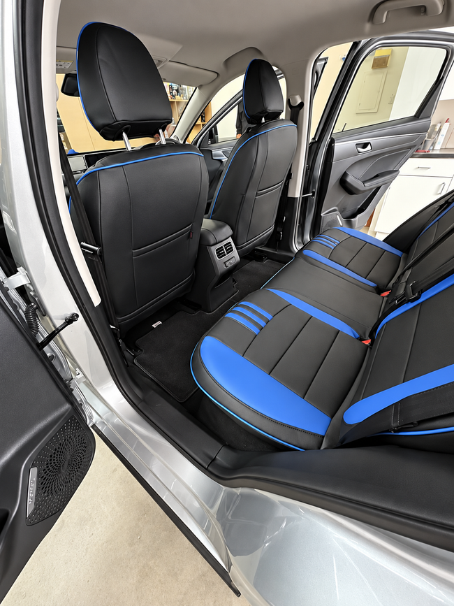 Custom seat cover installation