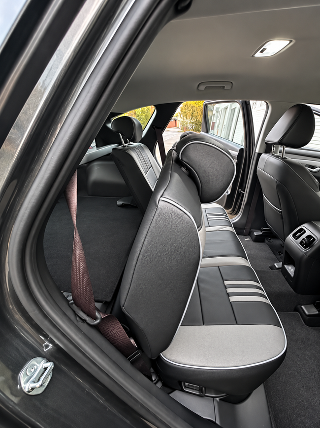 Custom seat cover installation