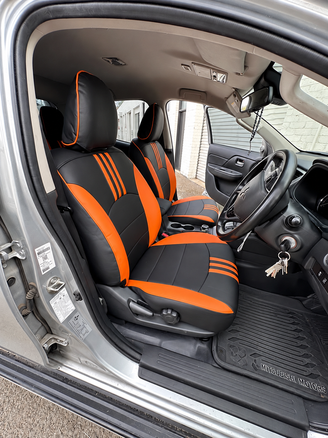 Custom seat cover installation