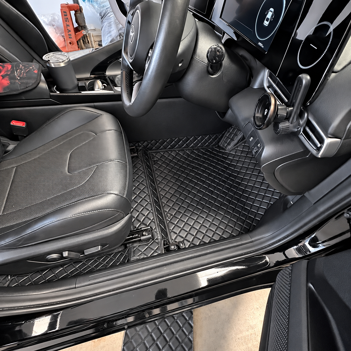 Custom floor mat installation
