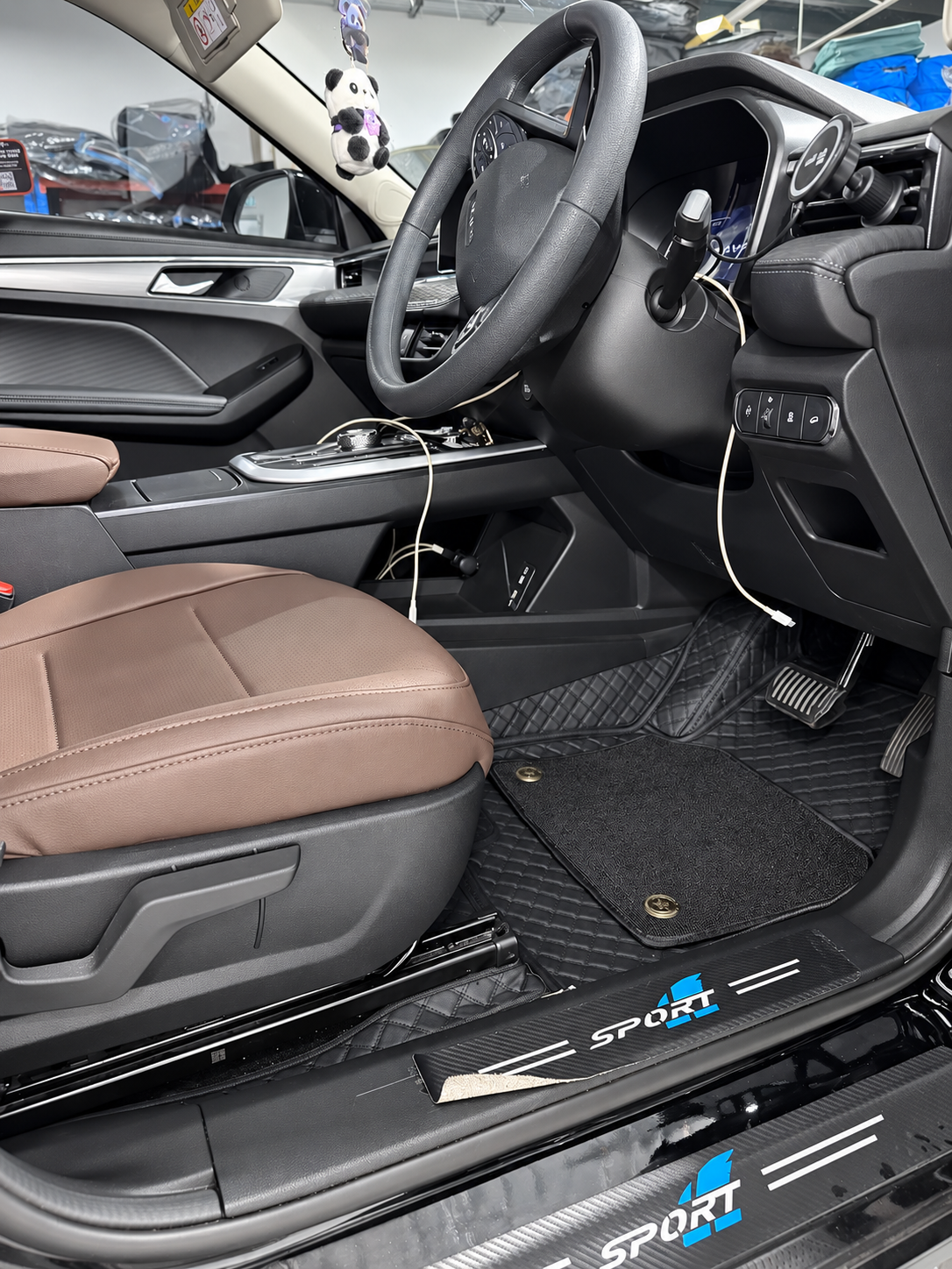 Custom floor mat installation