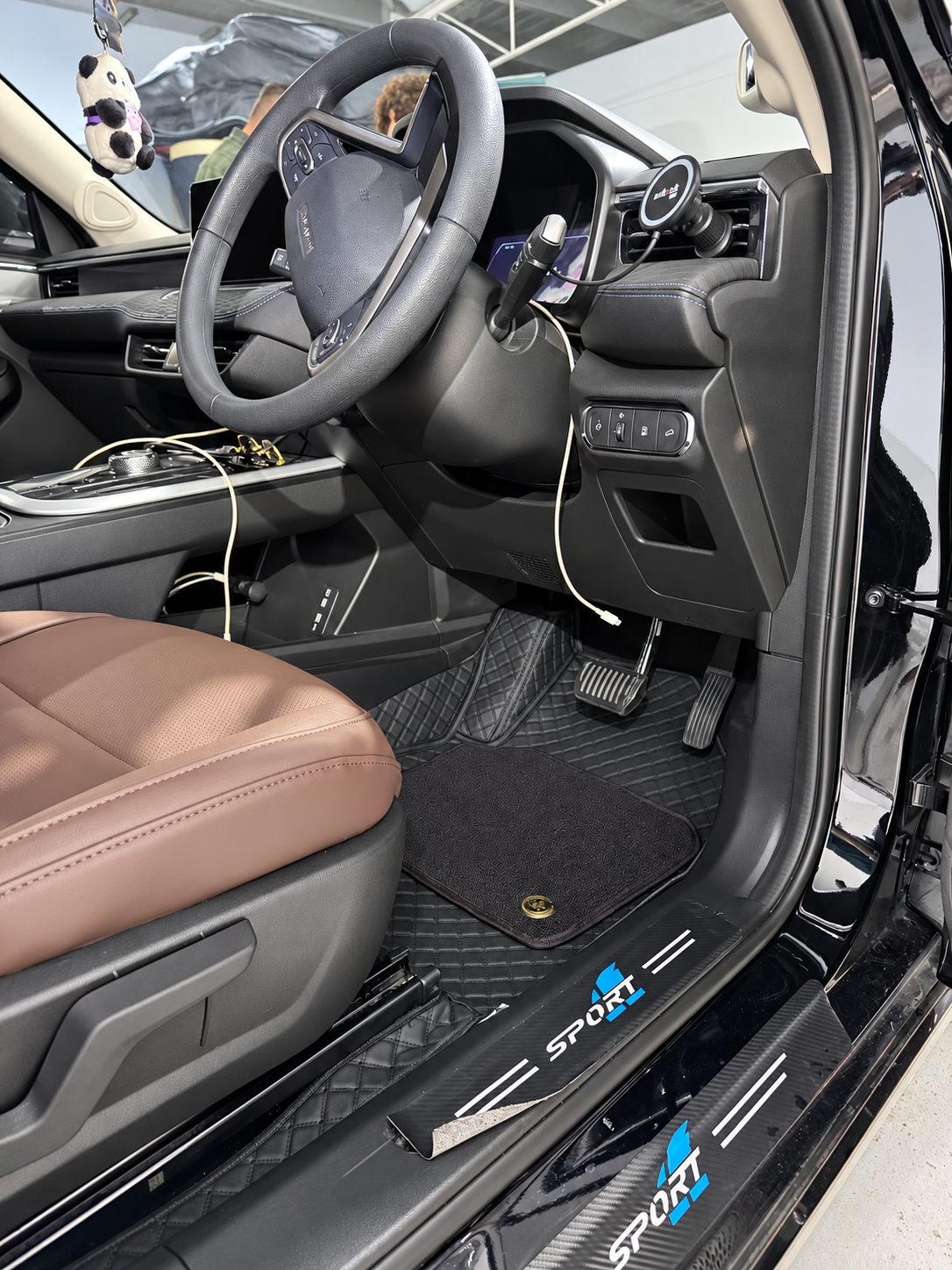 Custom floor mat installation