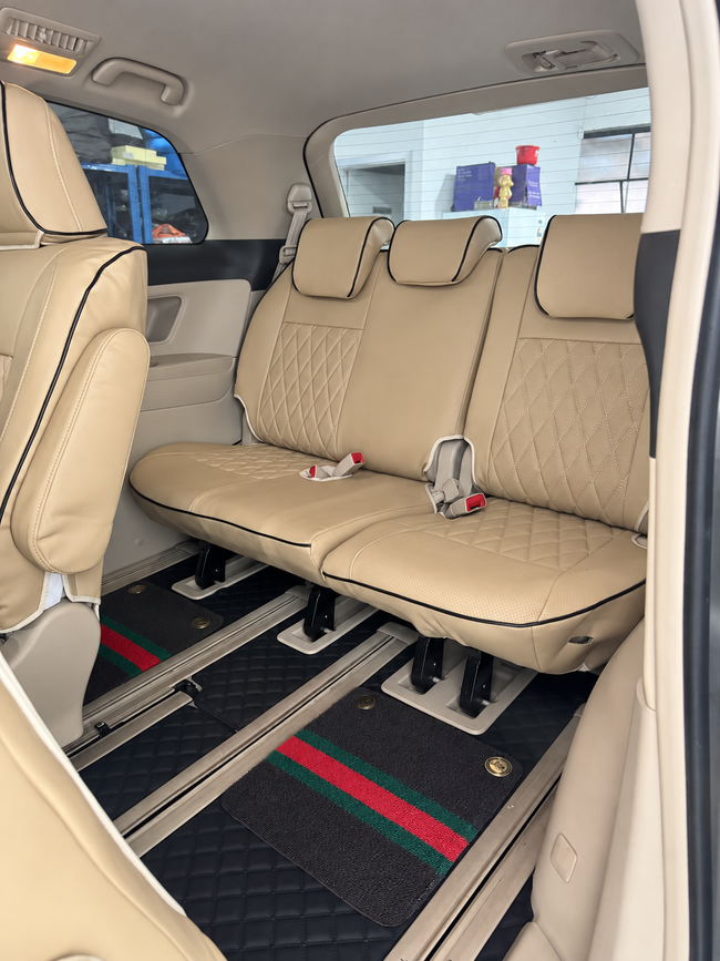 Custom seat cover installation