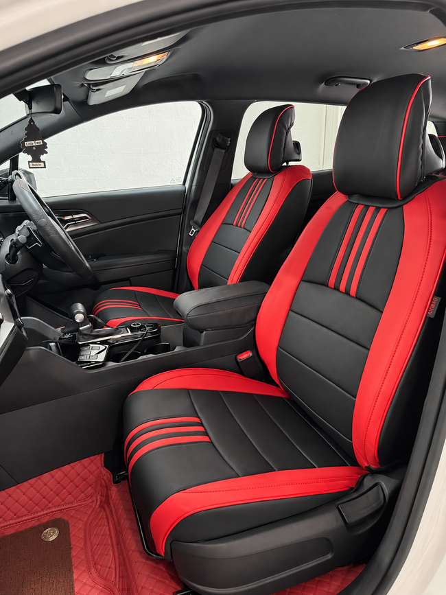 Custom seat cover installation