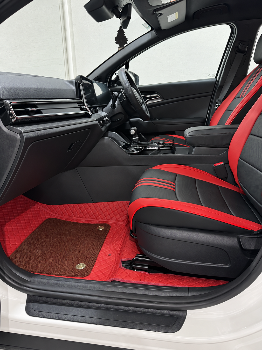 Custom floor mat installation