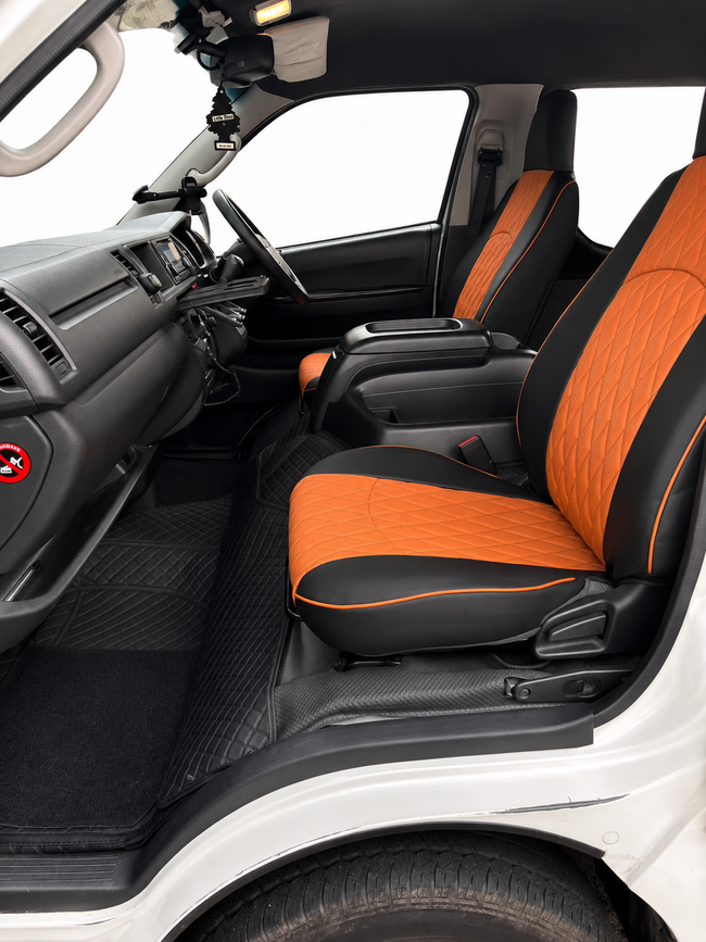 Custom seat cover installation