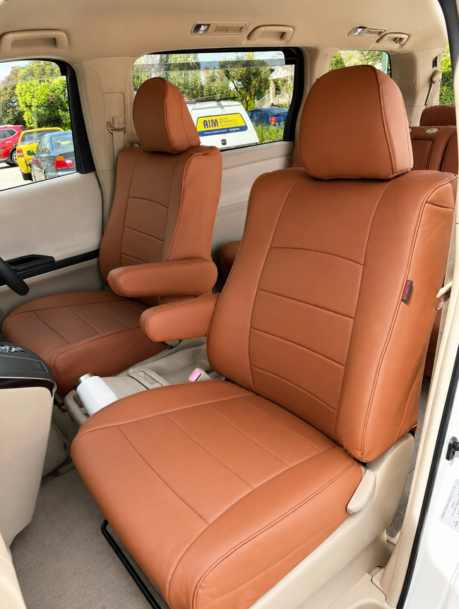 Custom seat cover installation