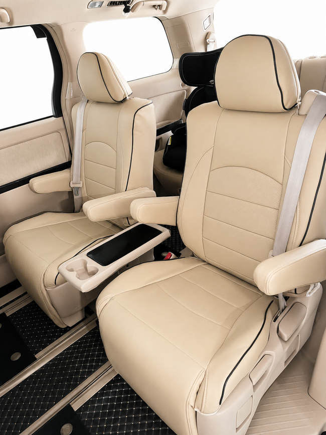 Custom seat cover installation