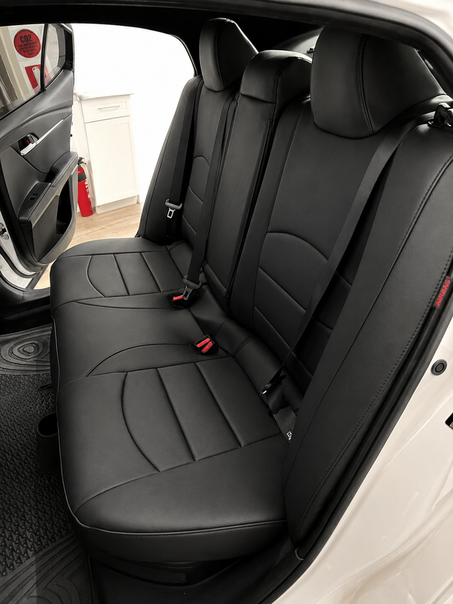 Custom seat cover installation