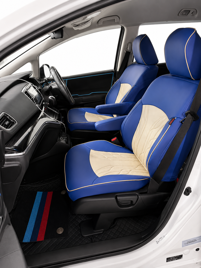 Custom seat cover installation