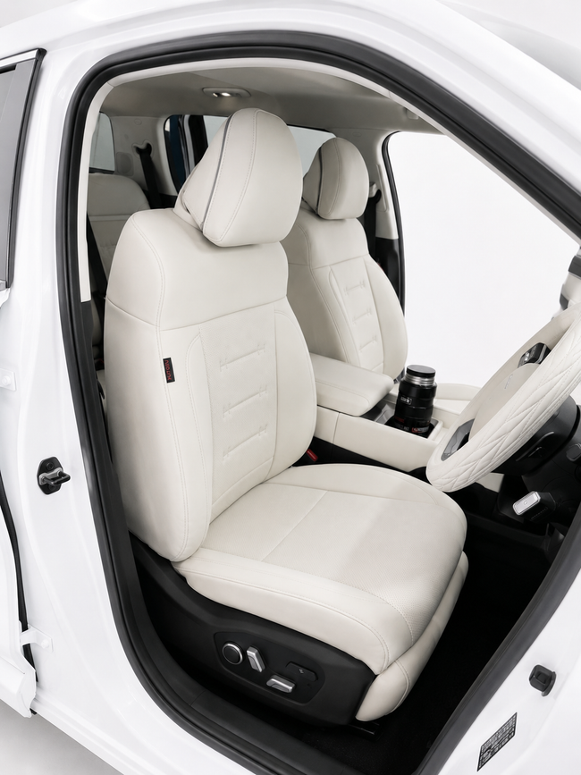 Custom seat cover installation