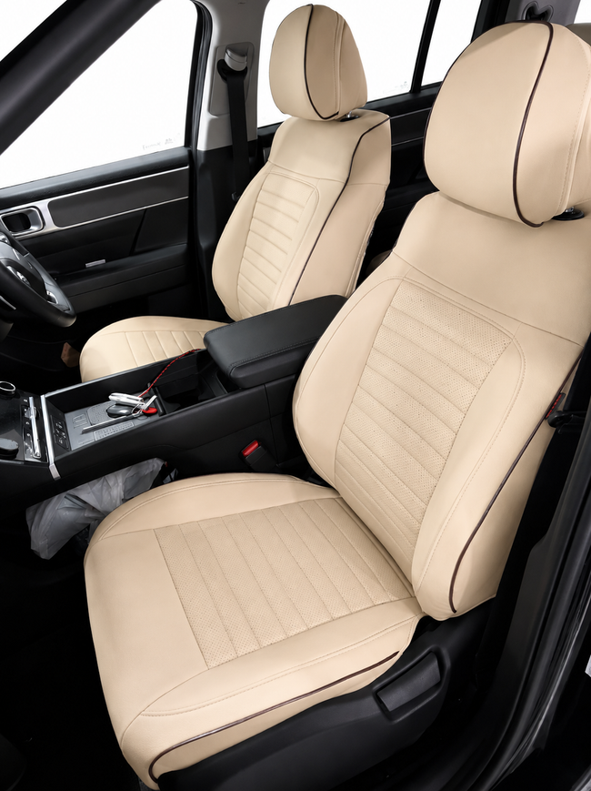Custom seat cover installation