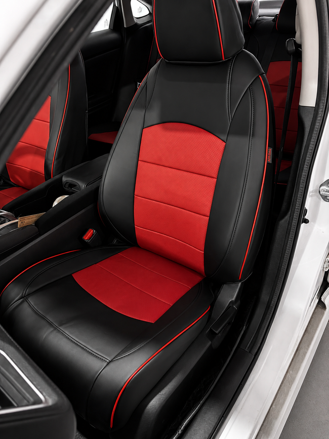 Custom seat cover installation
