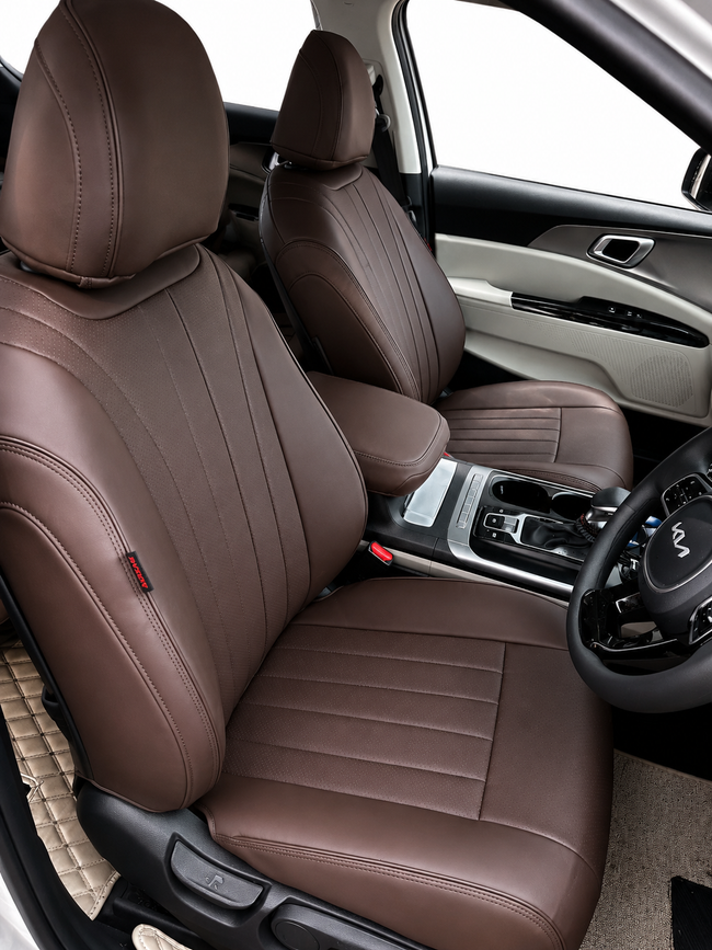 Custom seat cover installation
