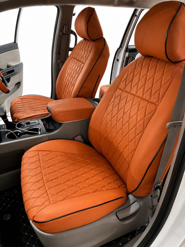 Custom seat cover installation