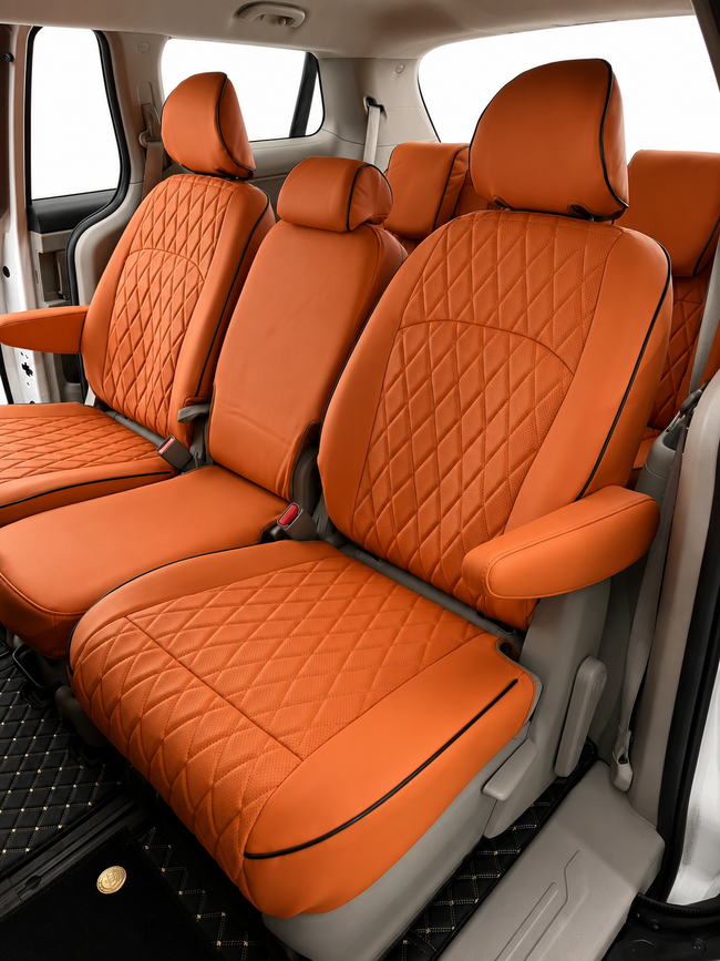 Custom seat cover installation