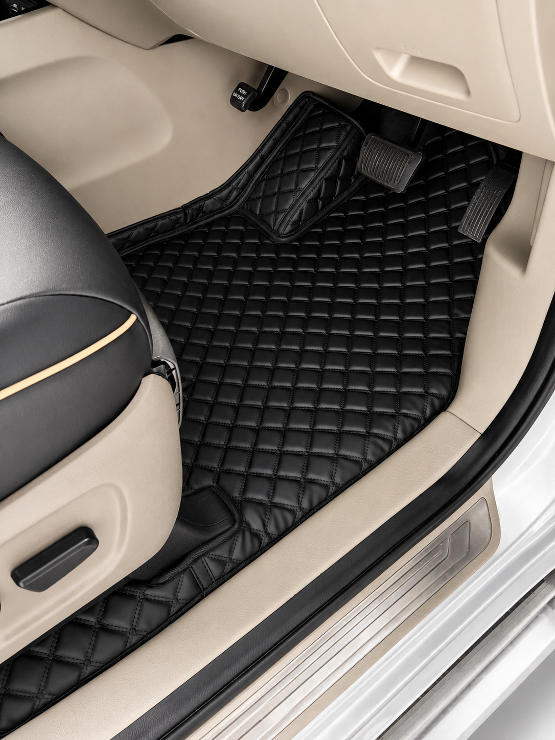 Custom floor mat installation