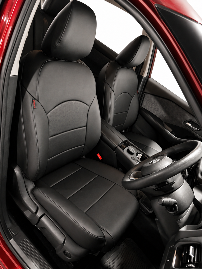Custom seat cover installation